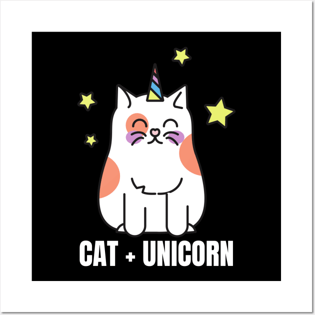 Cat + Unicorn Wall Art by nathalieaynie